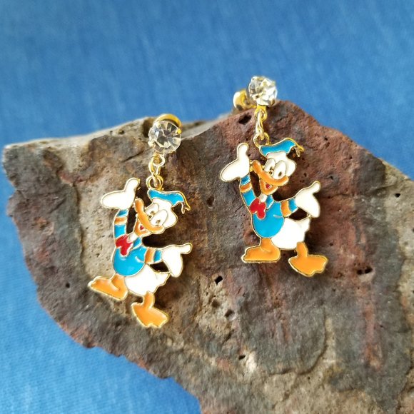Donald Duck Push-Back Post Earrings - NWOT - Picture 3 of 5